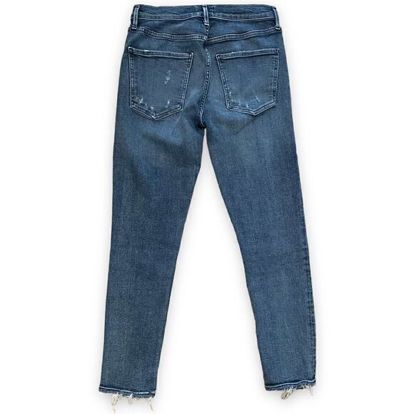 AGOLDE Sophie Distressed High Waist Cropped Skinny Jeans Women’s Size 28 - Picture 3 of 10